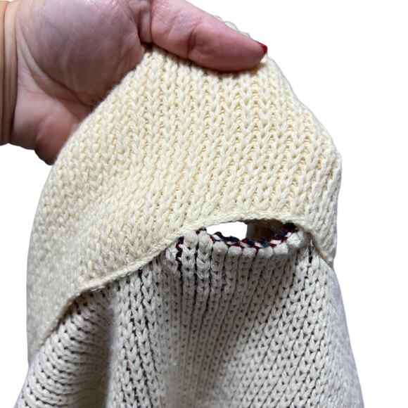 JCPENNEY Womens 70s Chunky Knit Shawl Collar Cardigan Sweater Sz M Cabin Cozy - Picture 7 of 10